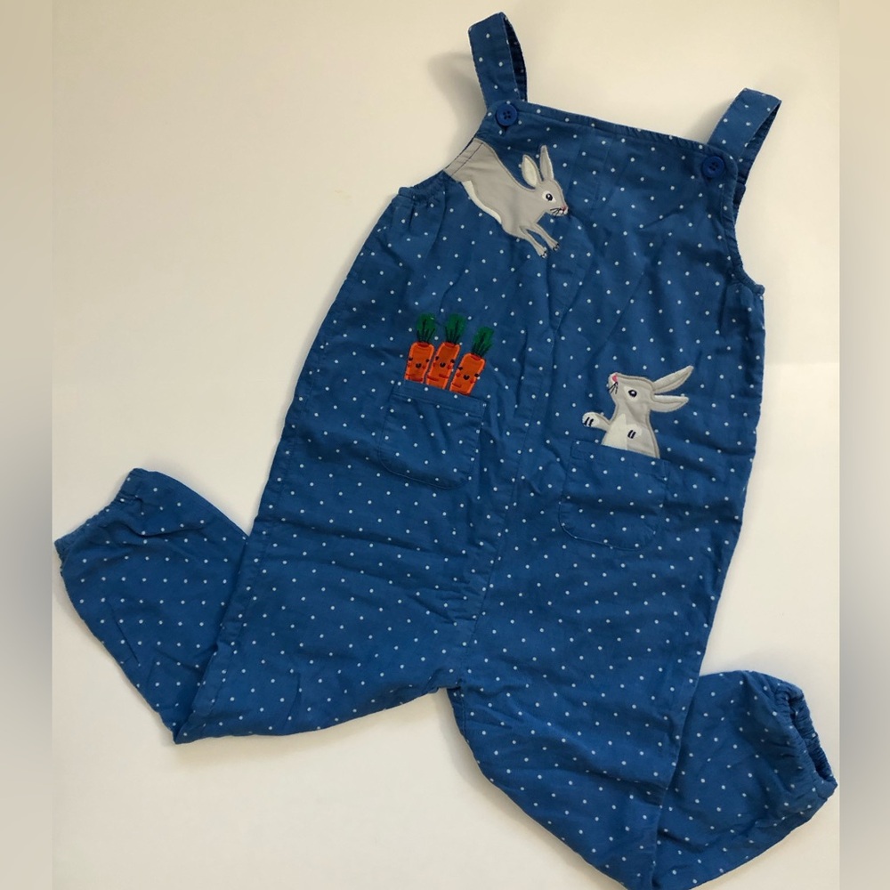 NWOT Mini Boden Cord Appliqué Long Overalls